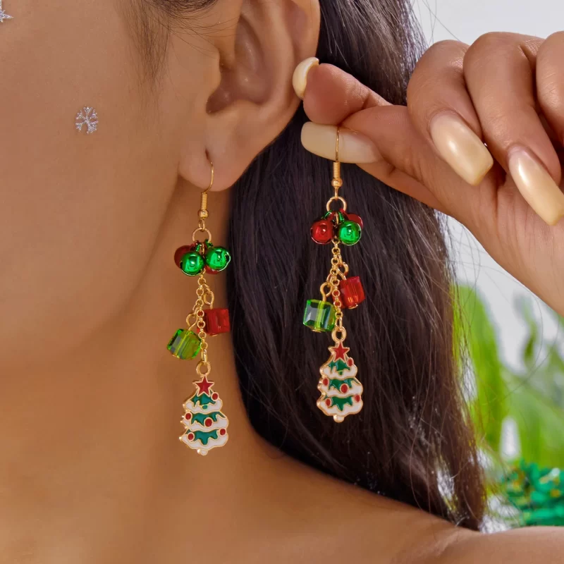 girls christmas earrings