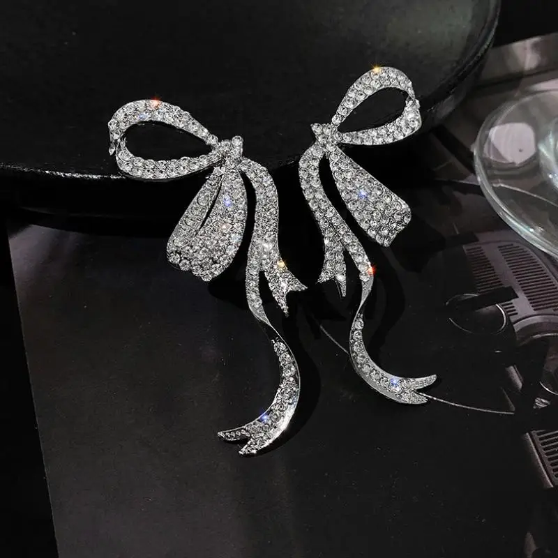 christmas bow earrings