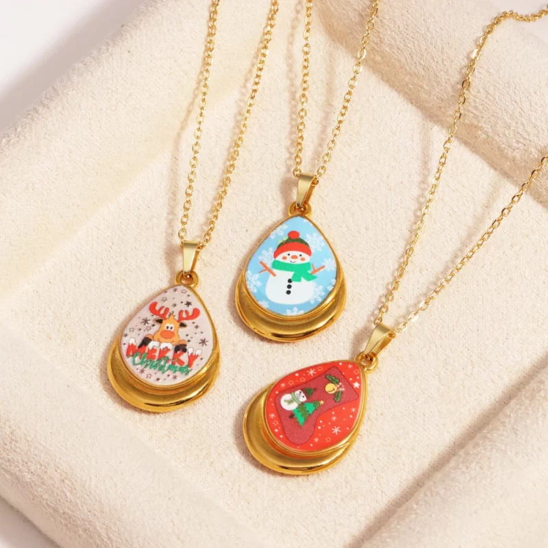 christmas charm necklace