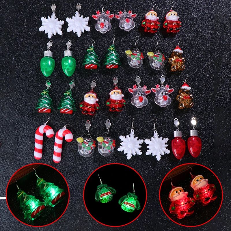light up christmas earrings