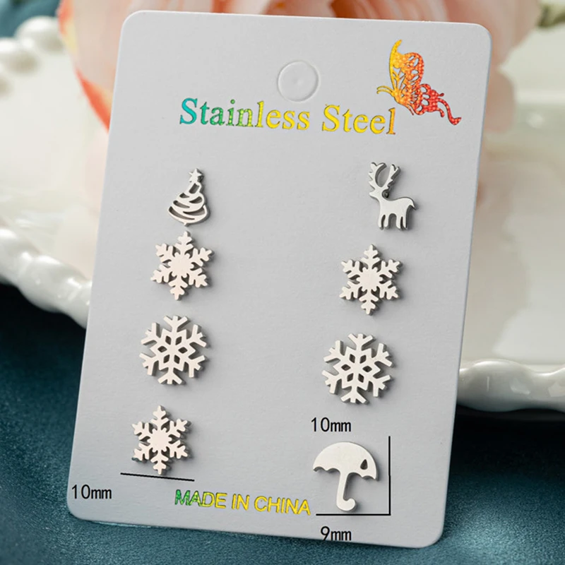 sterling silver christmas earrings