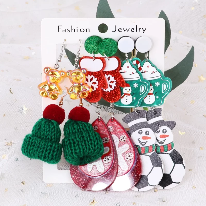 women's christmas earrings