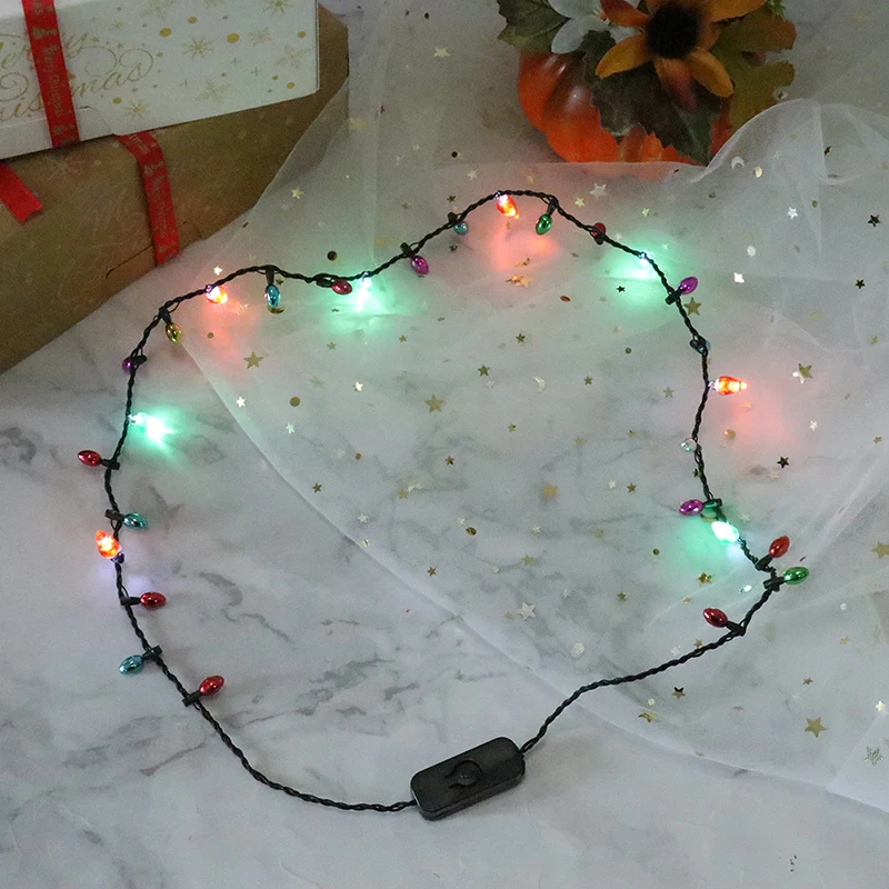 christmas lights necklace