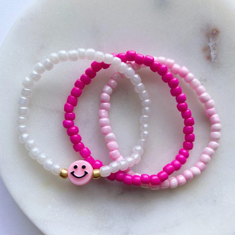 pink bracelets