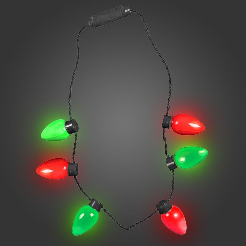 christmas light bulb necklace