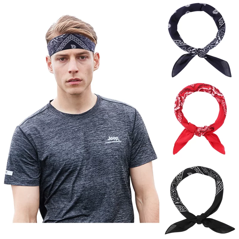 men wearing headbands