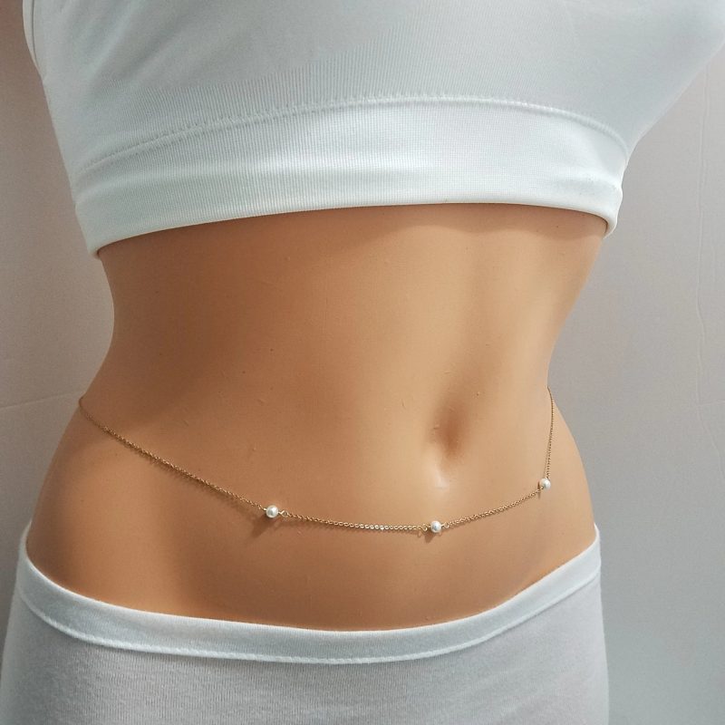 pearl waist chain