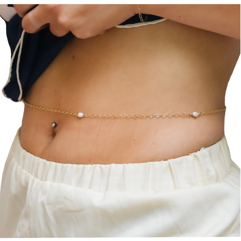 pearl waist chain