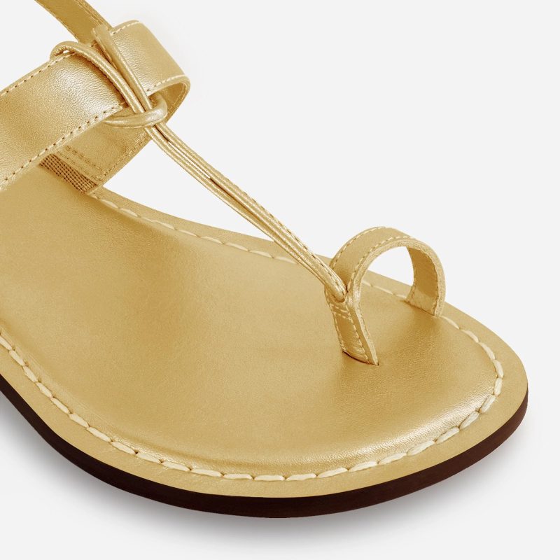 gold toe ring sandals