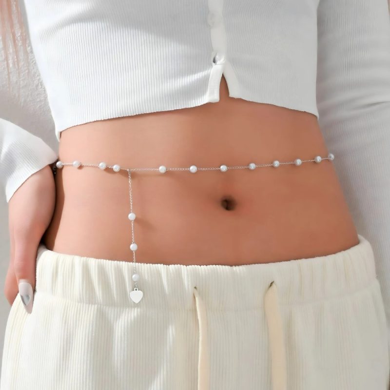 pearl waist chain