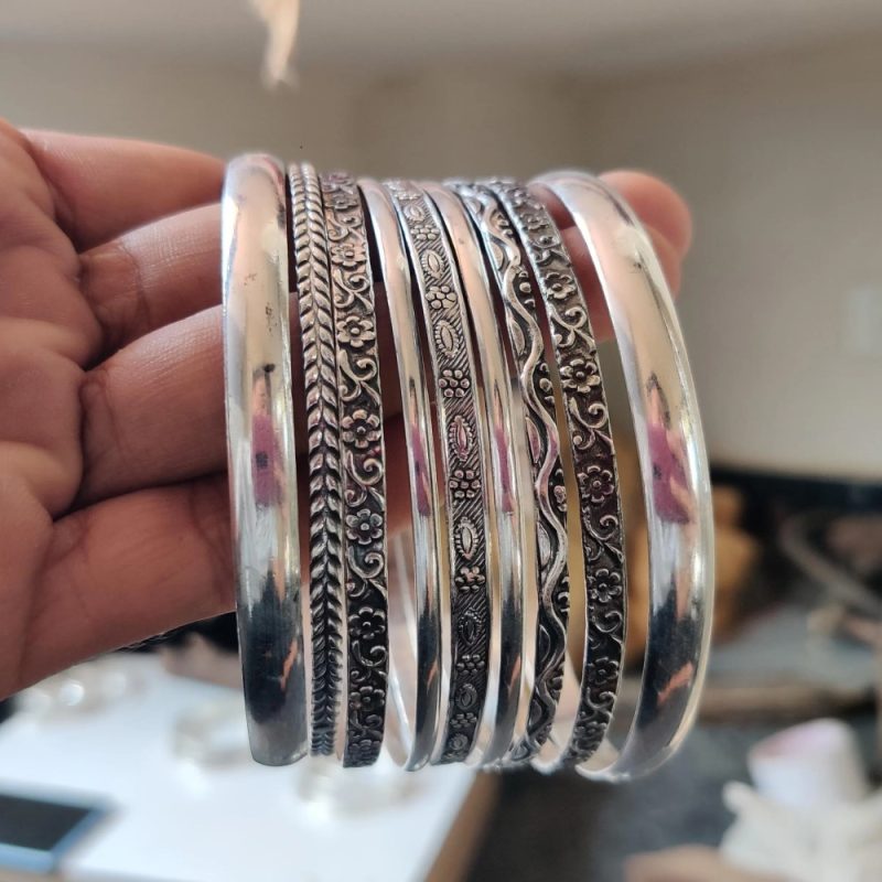 silver bangle bracelets