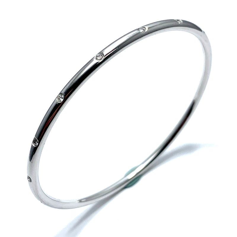 white gold bangle bracelet