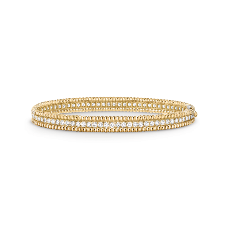gold bangle with diamonds