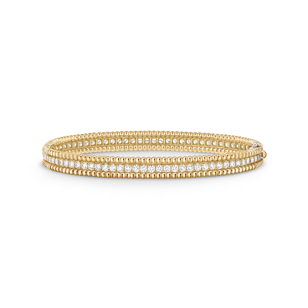 gold bangle with diamonds