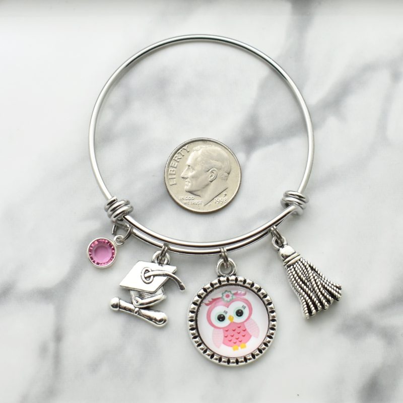 silver bangle bracelets with charms