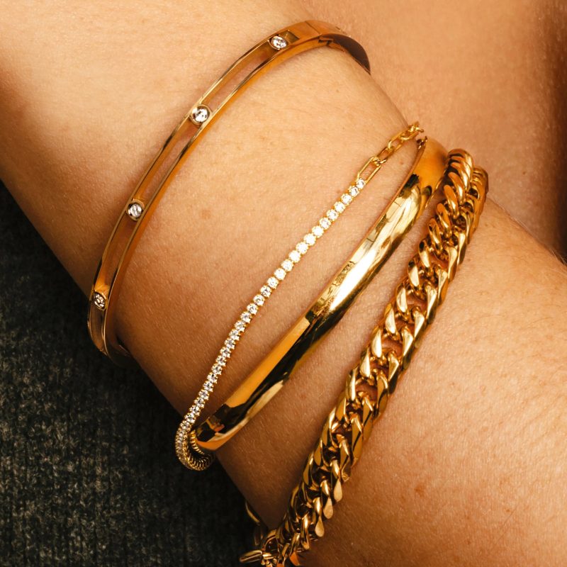 gold bangle bracelets for women