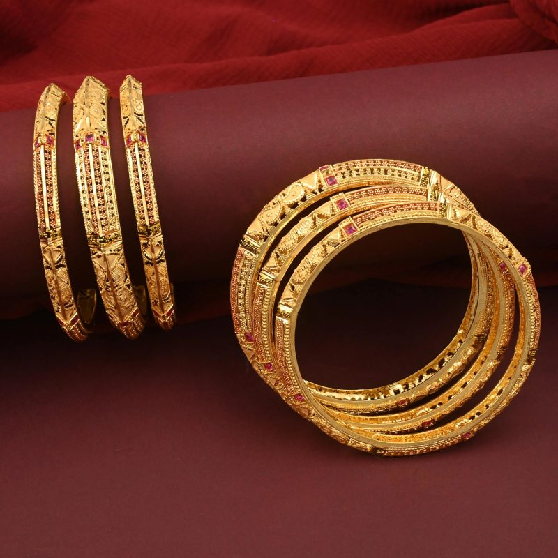 gold bangle set