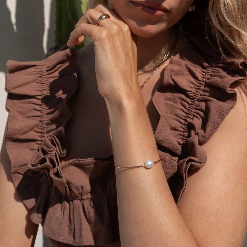 pearl bangle bracelet