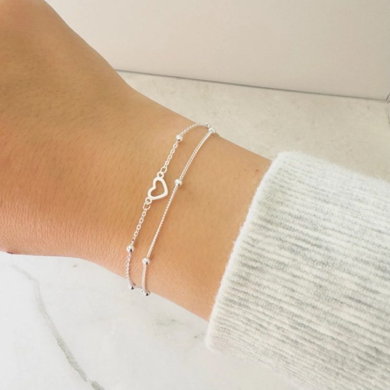 silver bangle bracelets with charms