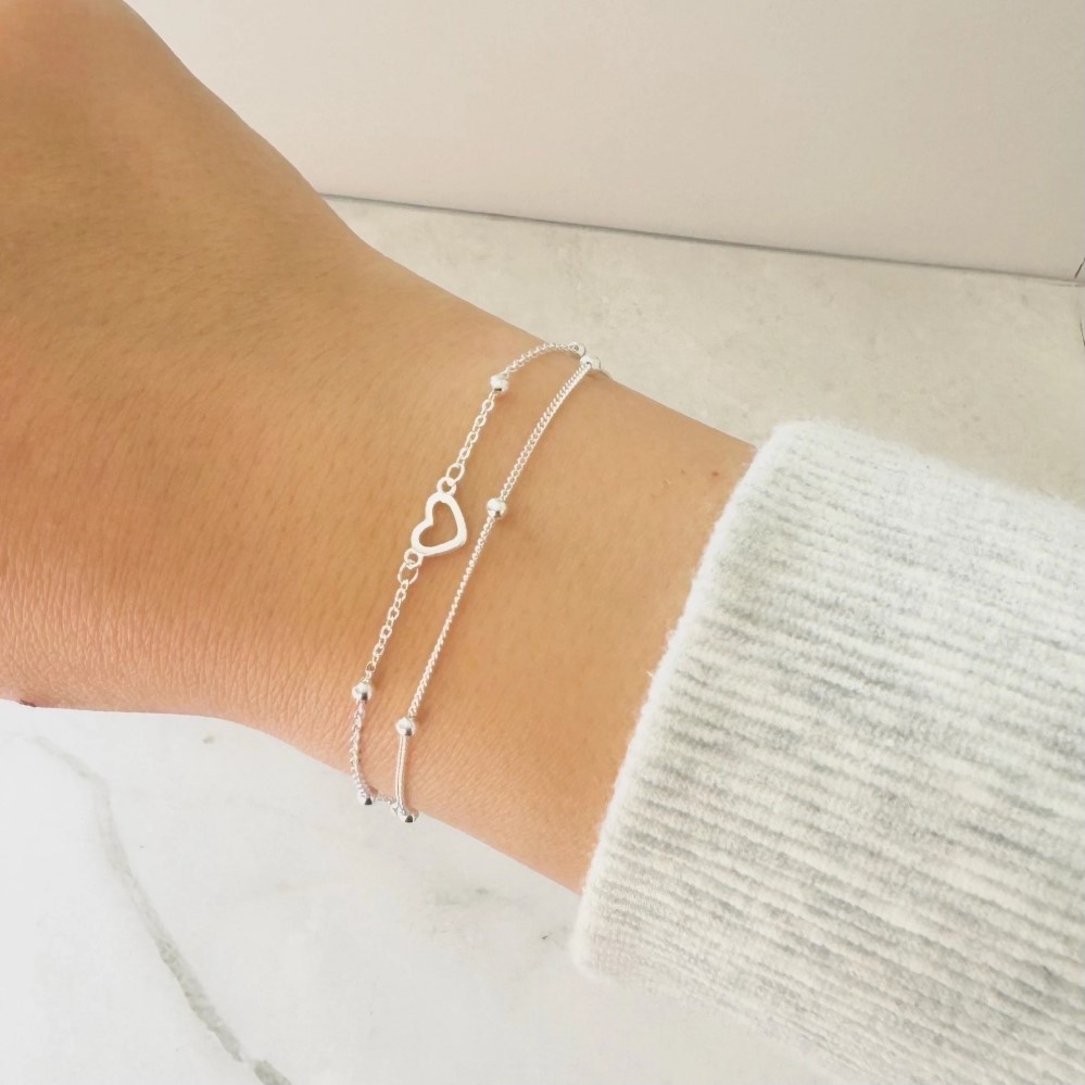 silver bangle bracelets with charms