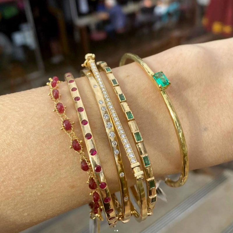 yellow gold bangle bracelet