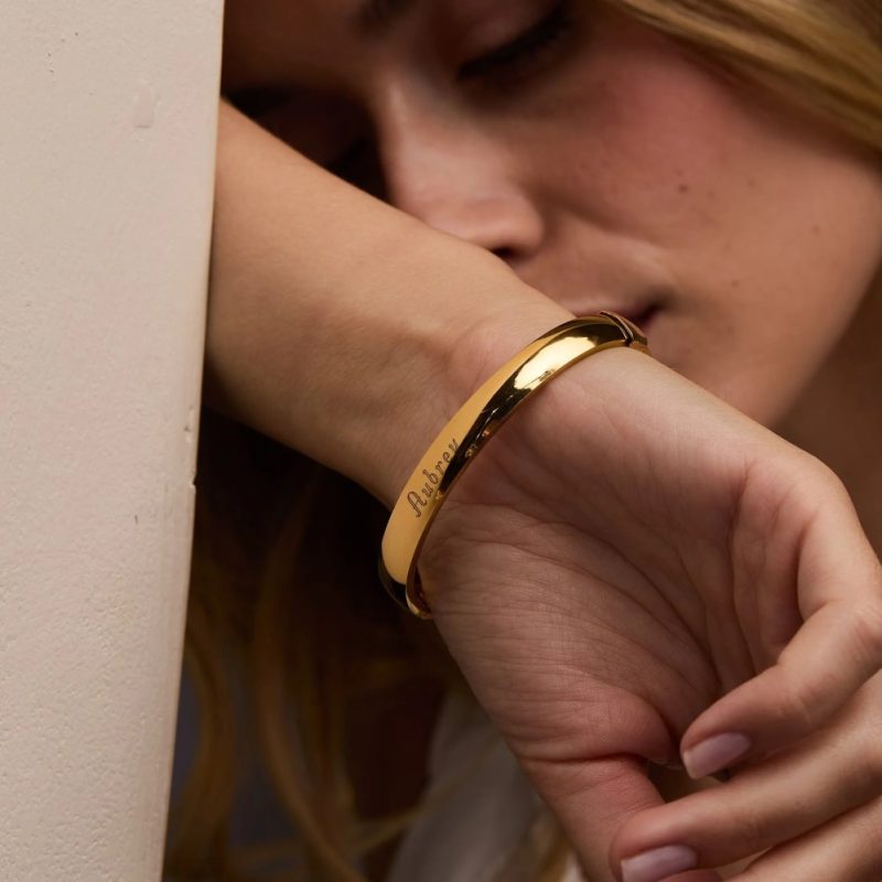 womens gold bangle bracelet