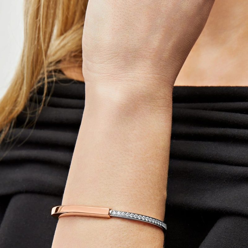 white gold bangle