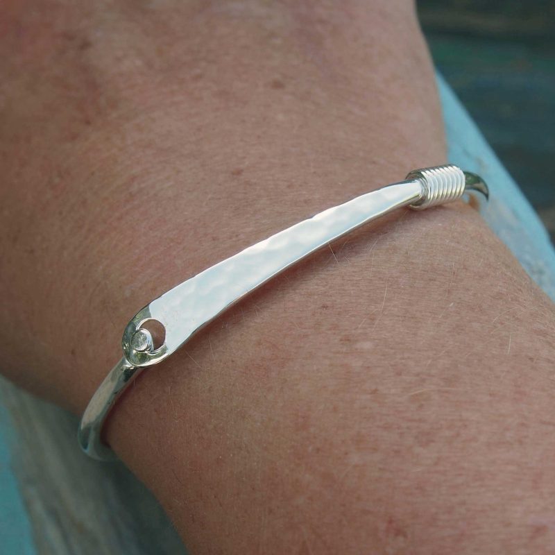 silver bangle bracelets for women