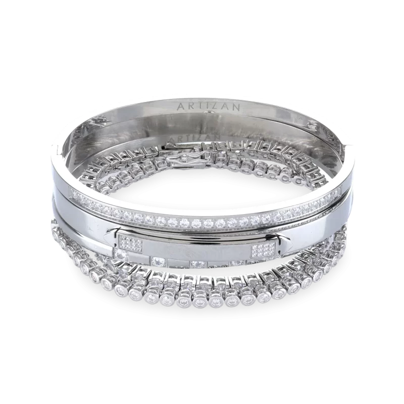 silver bangle bracelets for women
