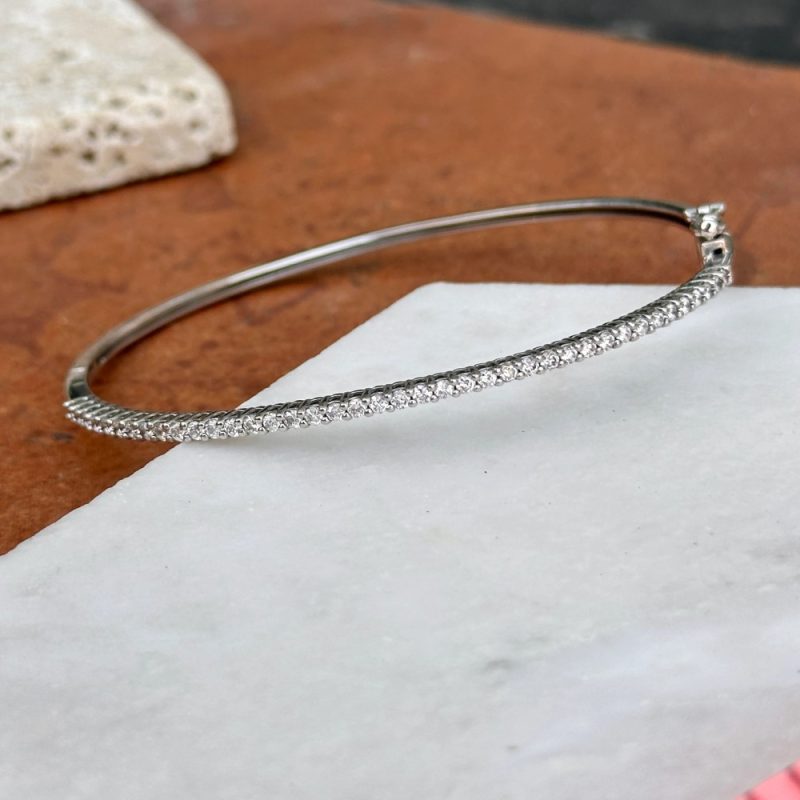 white gold bangle bracelet