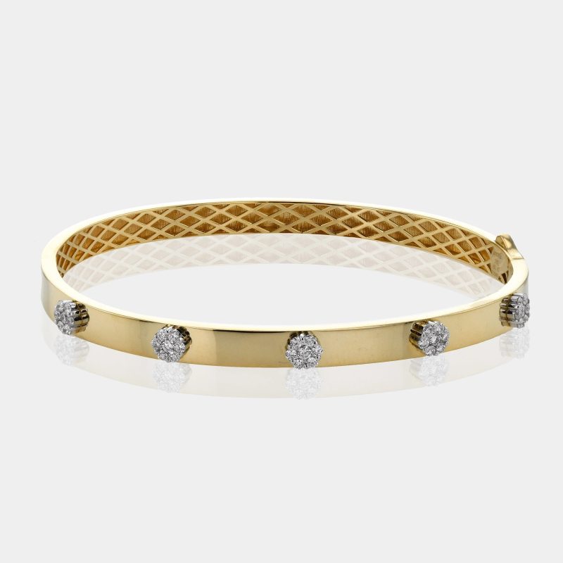 gold diamond bangle bracelet