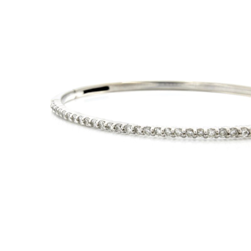 diamond bangle bracelet white gold