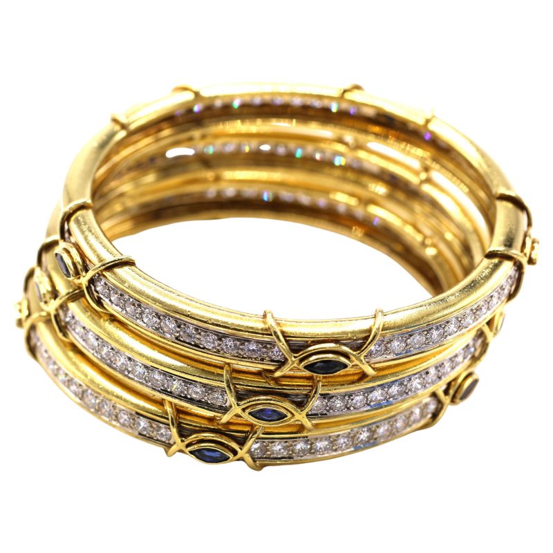 gold bangle bracelet set