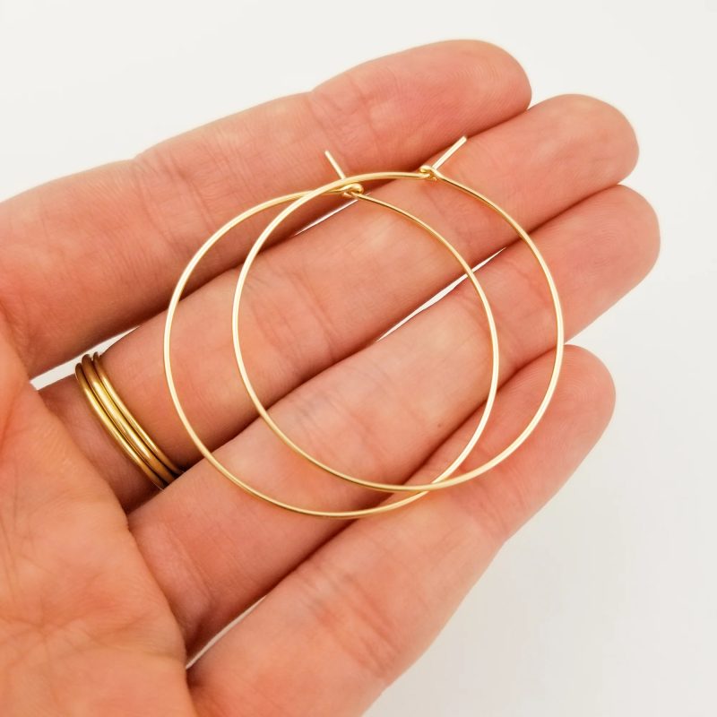 gold hoop earrings