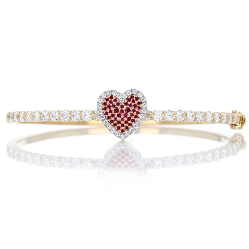 heart bangle bracelet