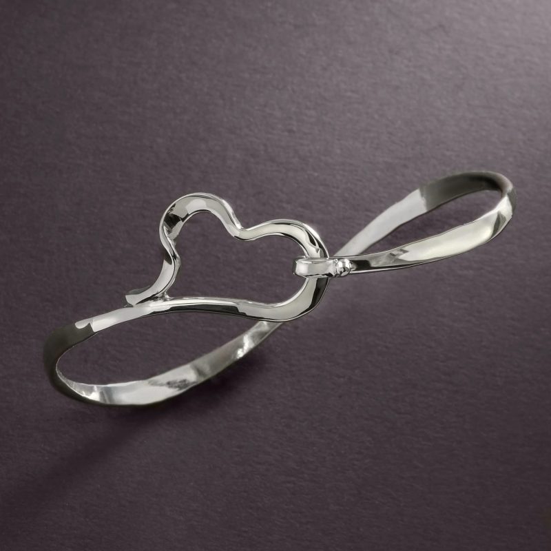 heart bangle bracelet