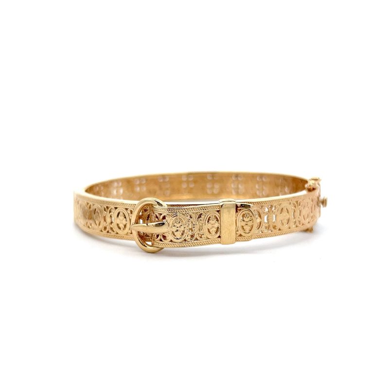 vintage 14k gold bangle bracelets