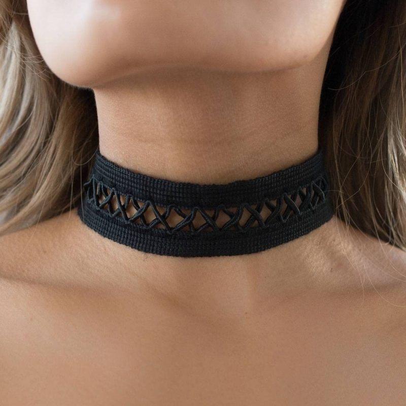 black lace choker