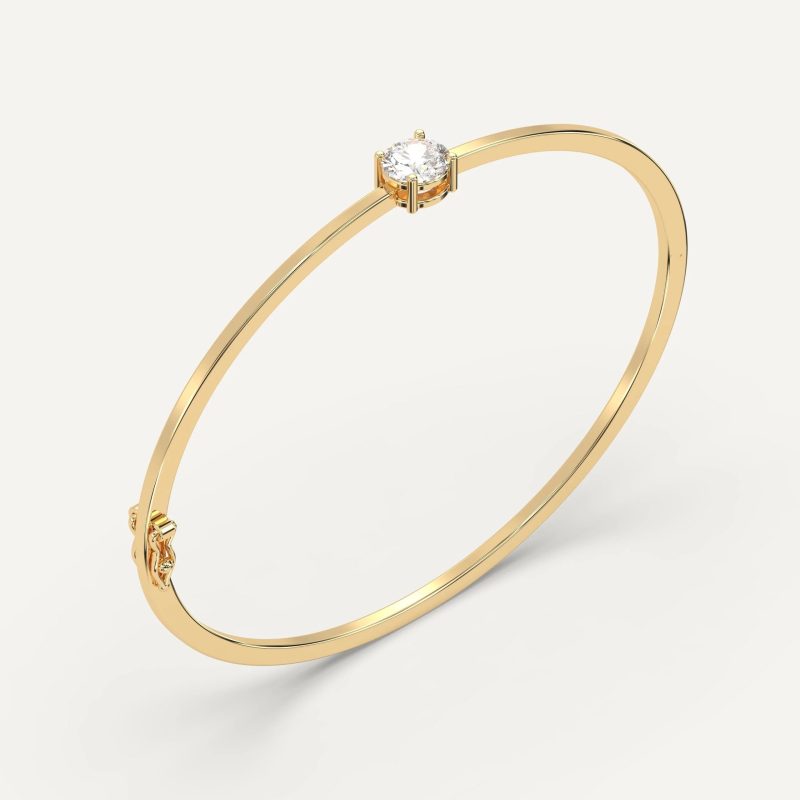gold bangle bracelet with diamonds