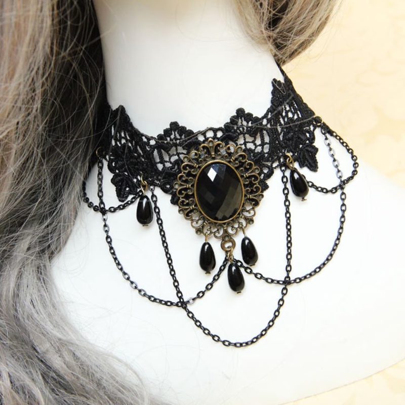 black lace choker
