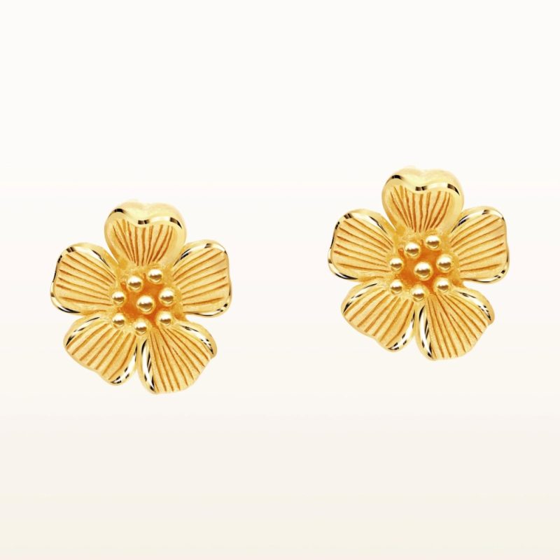 gold stud earrings