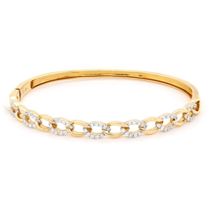 gold bangle bracelet with diamonds