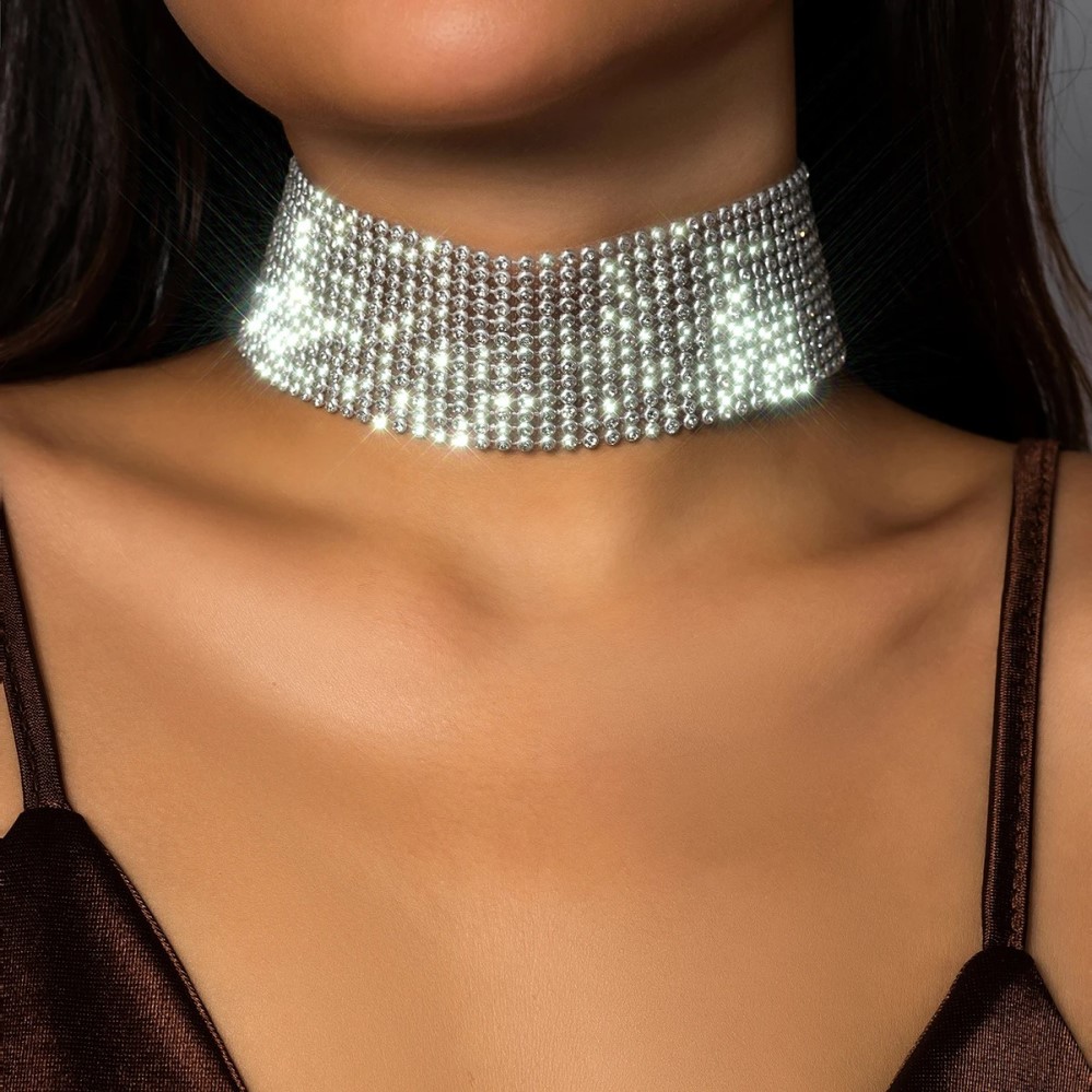 rhinestone choker