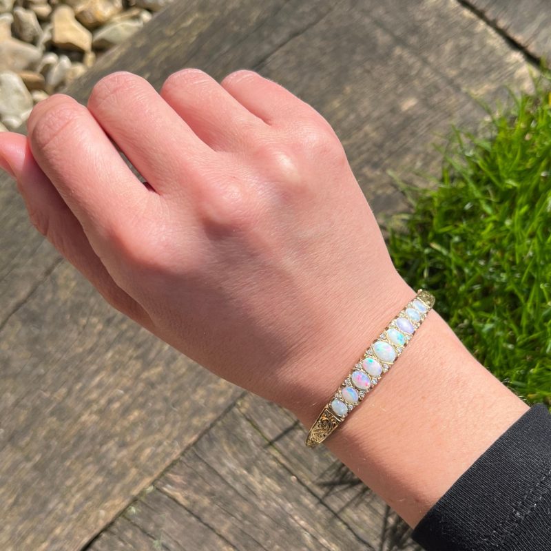 opal bangle bracelet