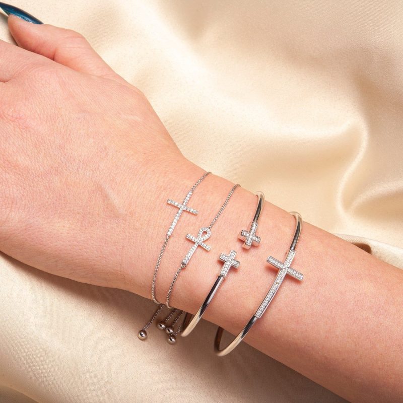 cross bangle bracelet