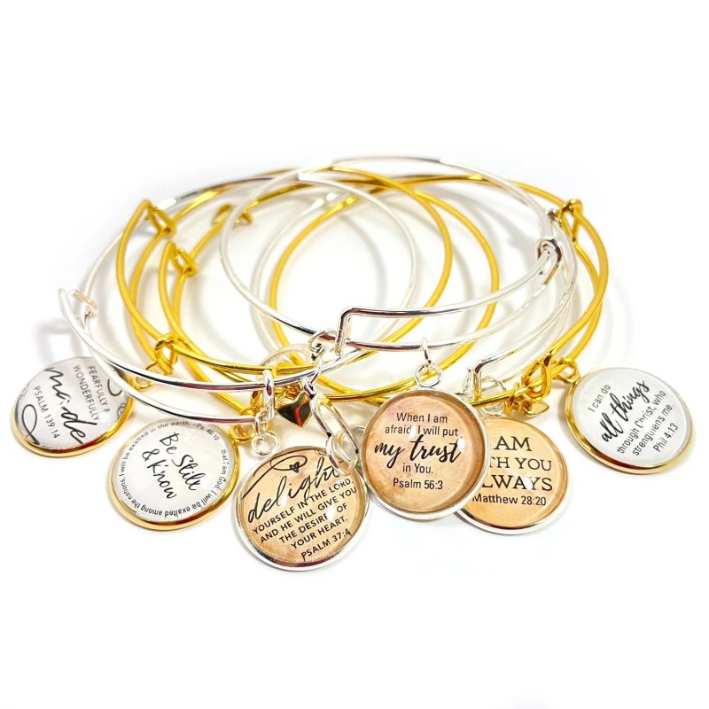 girls religious bangle bracelets