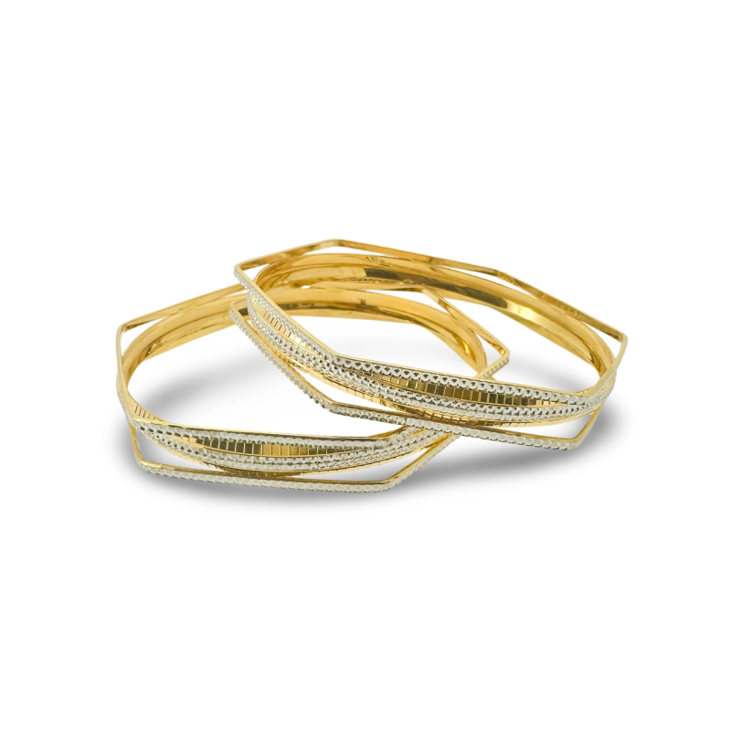 two tone bangle bracelet