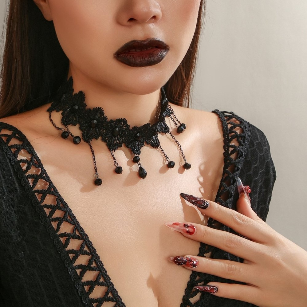 black lace choker