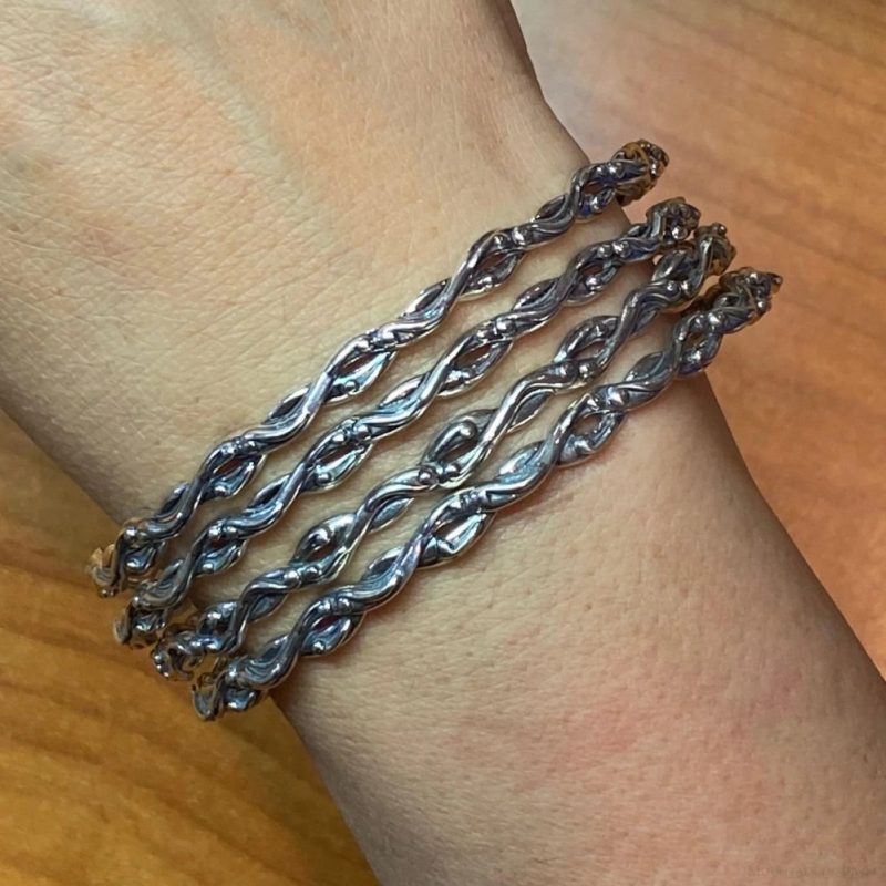 sterling silver bangle bracelet sets