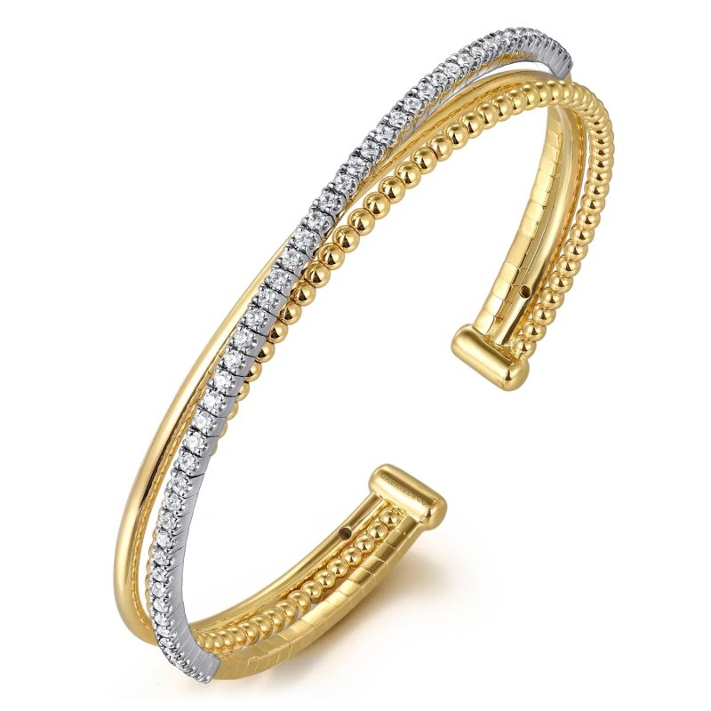 two tone bangle bracelet